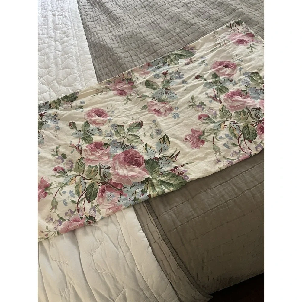 Vintage 90's Ralph Lauren Water Floral Pillow Case Rare (1) - Picture 2 of 2